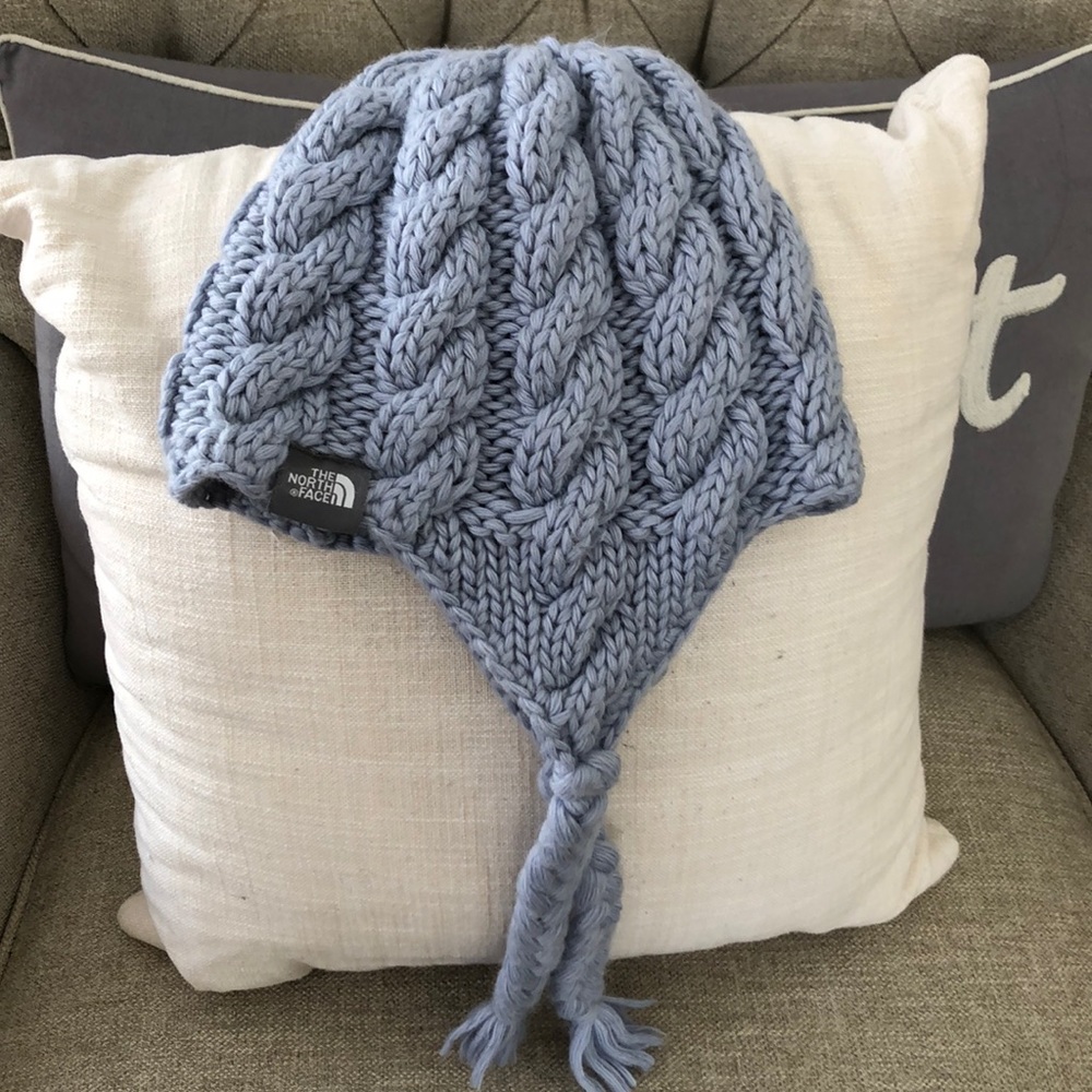 The North face cable knit beanie with braids